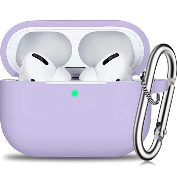 lilac purple silicon Apple AirPods Pro Protective Carrying Case - Picture 3 of 5